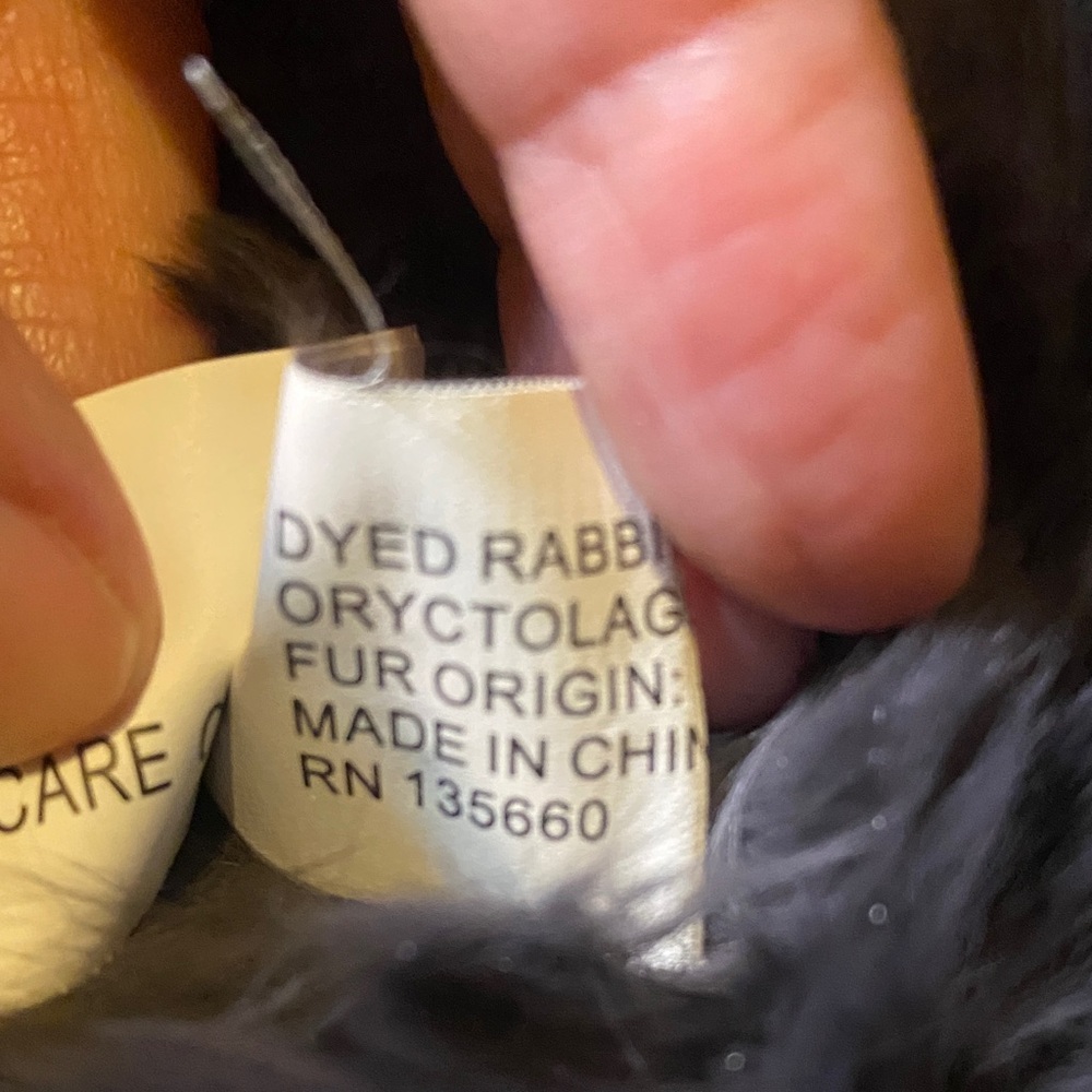 Elegant Gray Rabbit Fur Women's Hat/Cap - Picture 4 of 5